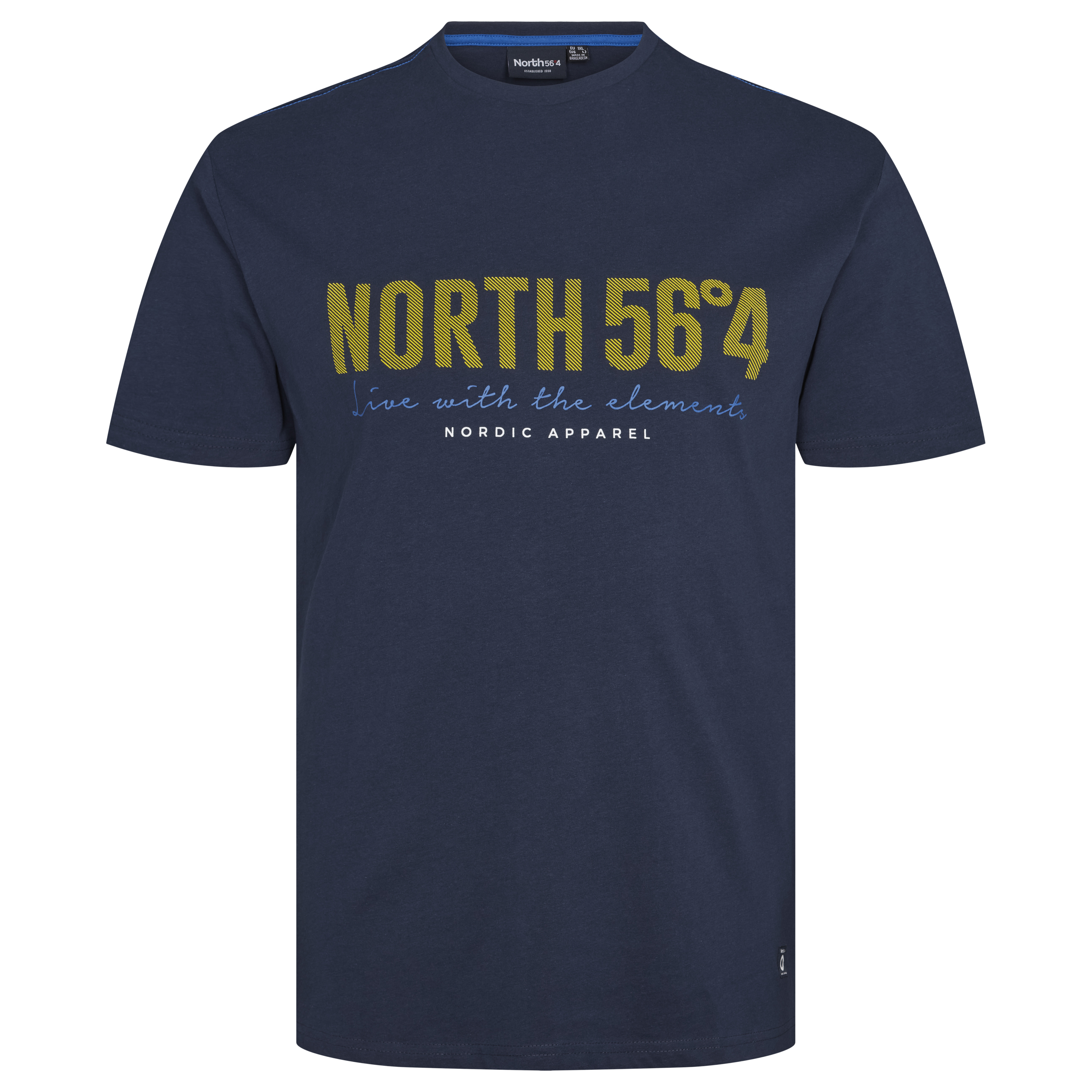 North 56°4 Printed tshirt marine blå 2XL-8XL