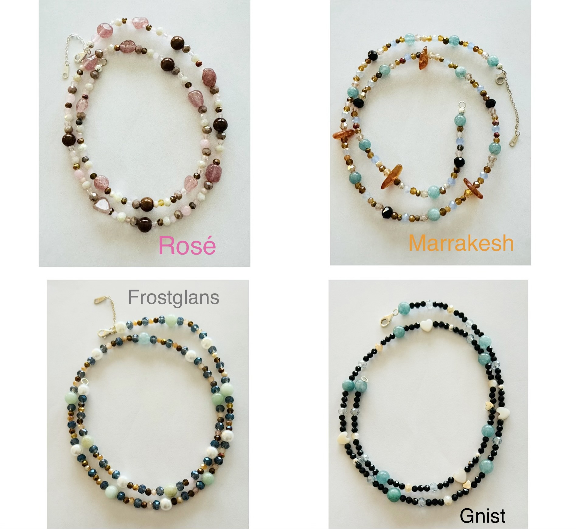 Rosé, Marrakesh, Frostglans, Gnist,  Smykker