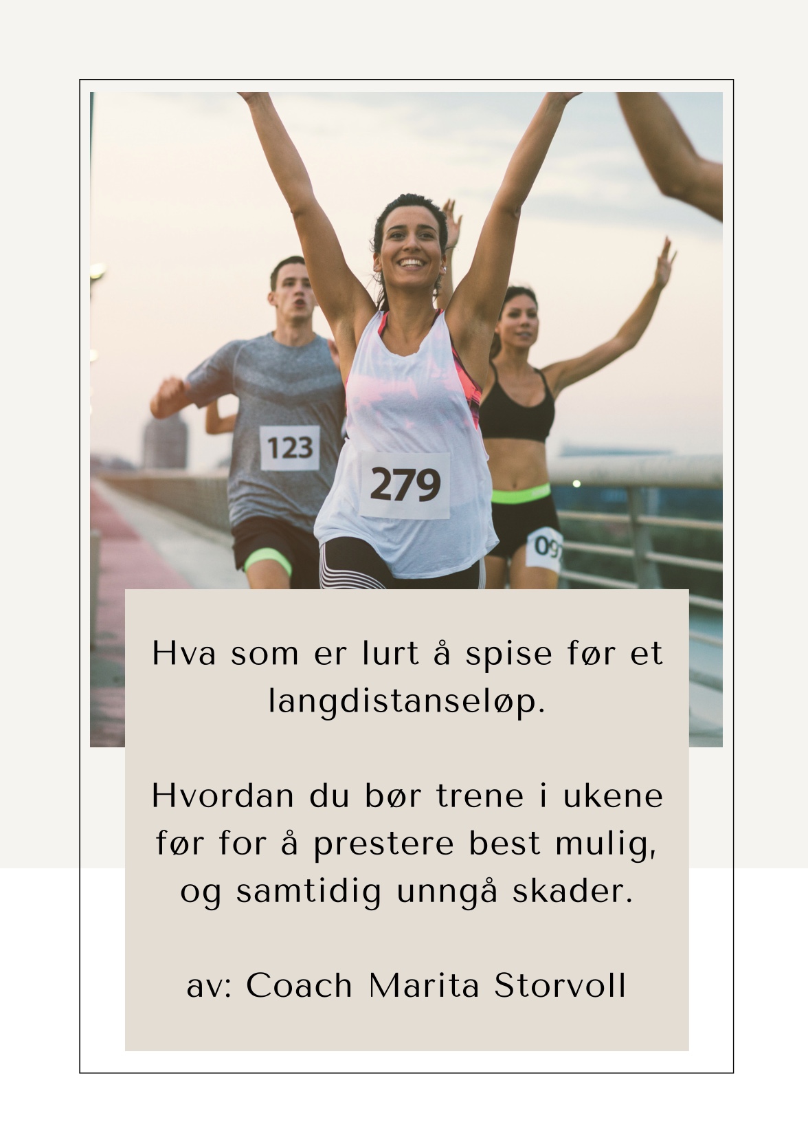Forbered deg best mulig til et løp!
