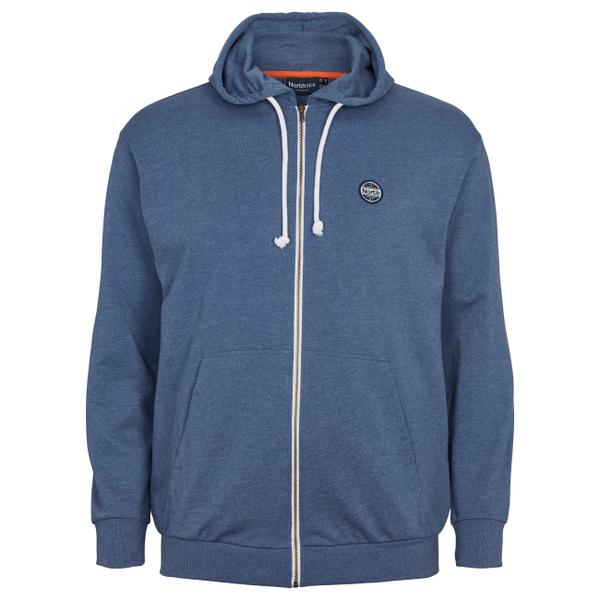 North 56°4 Blå Cardigan med hette blå 2XL-8XL