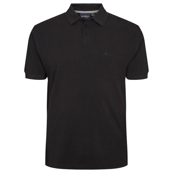 North 56°4 Polo Sort 2XL-8XL