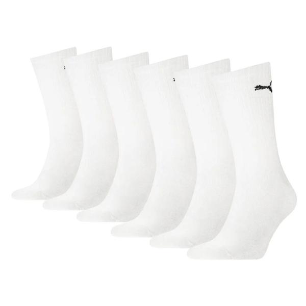 Puma Crewsock 6 pack hvit 43-46