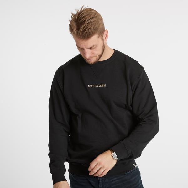 North 56°4 Logo sweatshirt sort 2XL-8XL