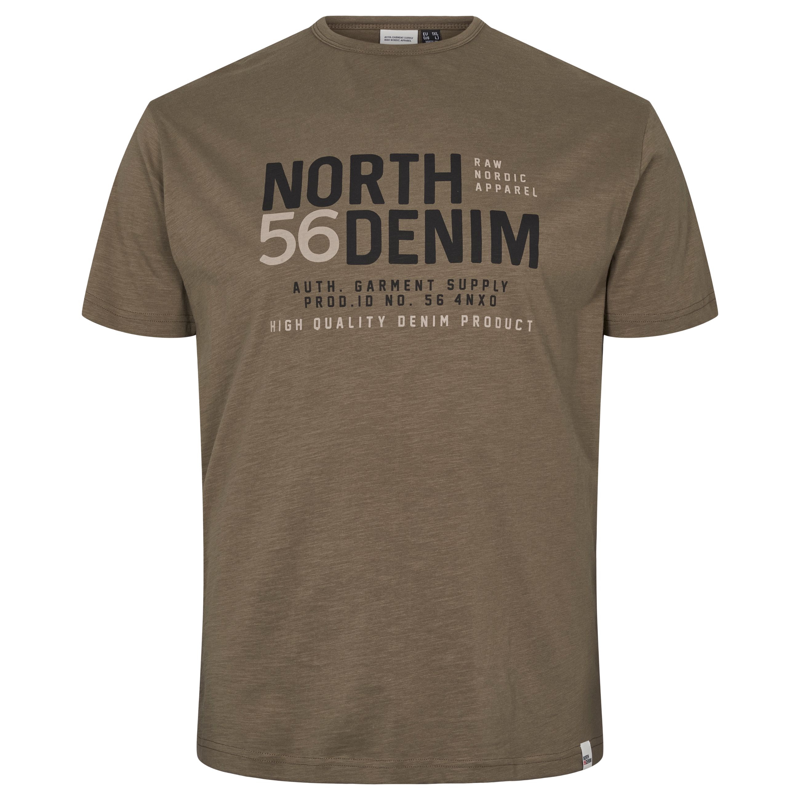 North 56°4 Printed tshirt oliven grønn 2XL-8XL
