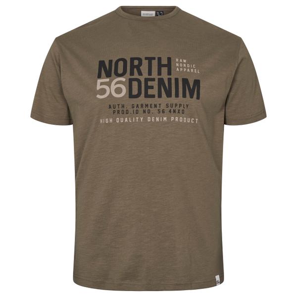 North 56°4 Printed tshirt oliven grønn 2XL-8XL