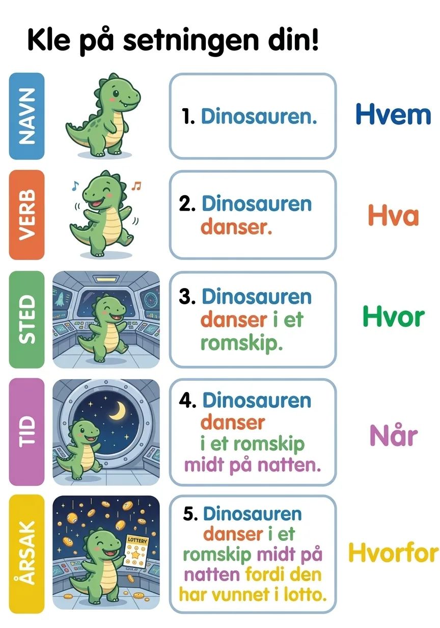 Kle på setningene
