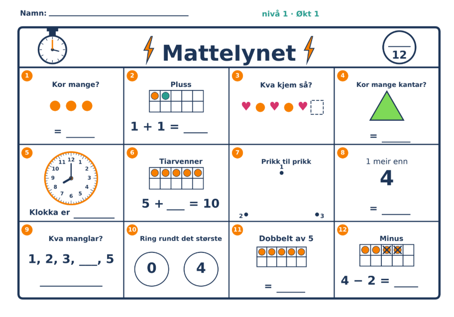 Mattelynet (3 sett) nynorsk