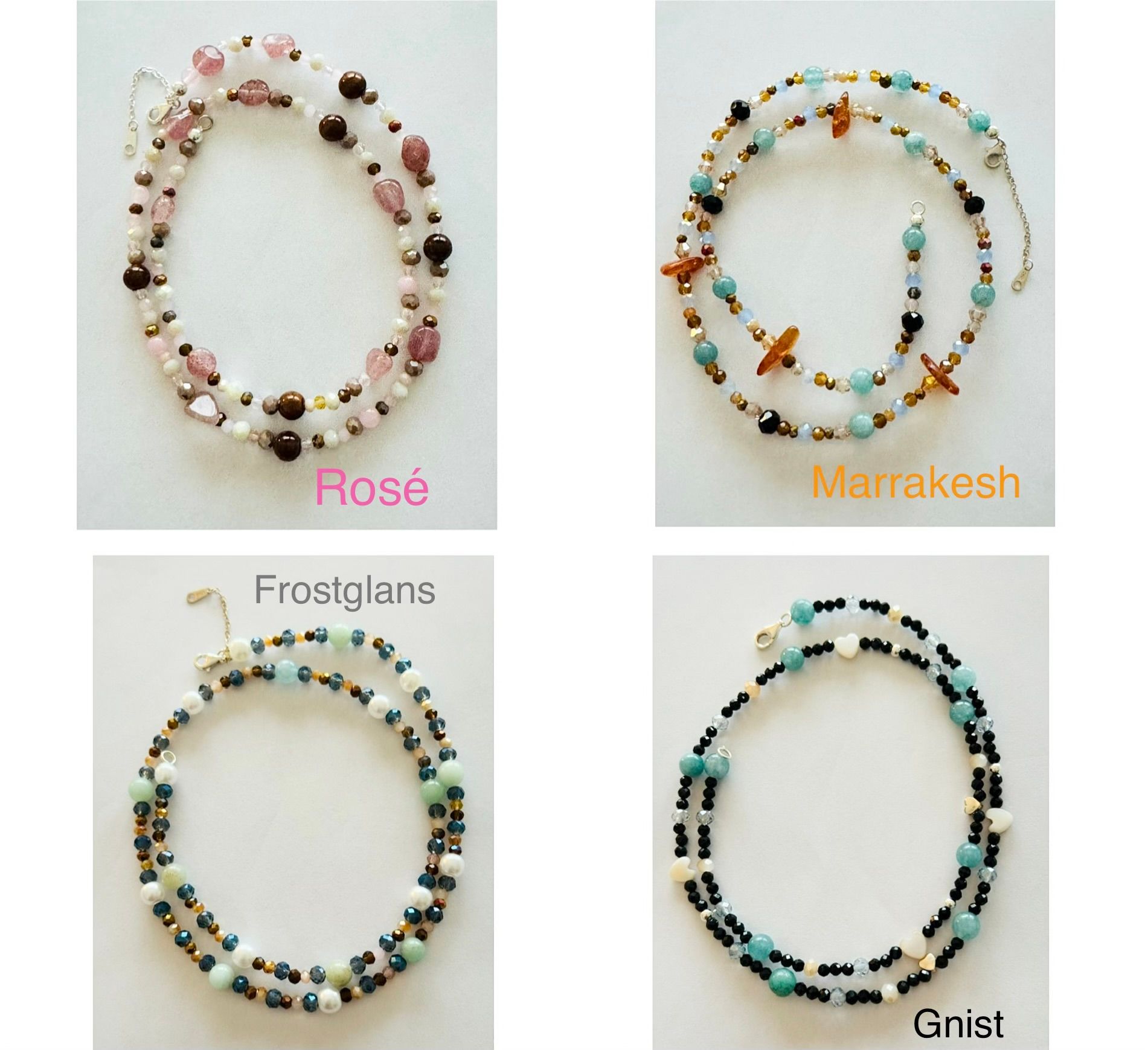Rosé, Marrakesh, Frostglans, Gnist,  Smykker