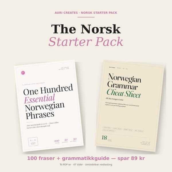 Norsk Starter Pack — Phrases + Grammar (PDF Bundle)