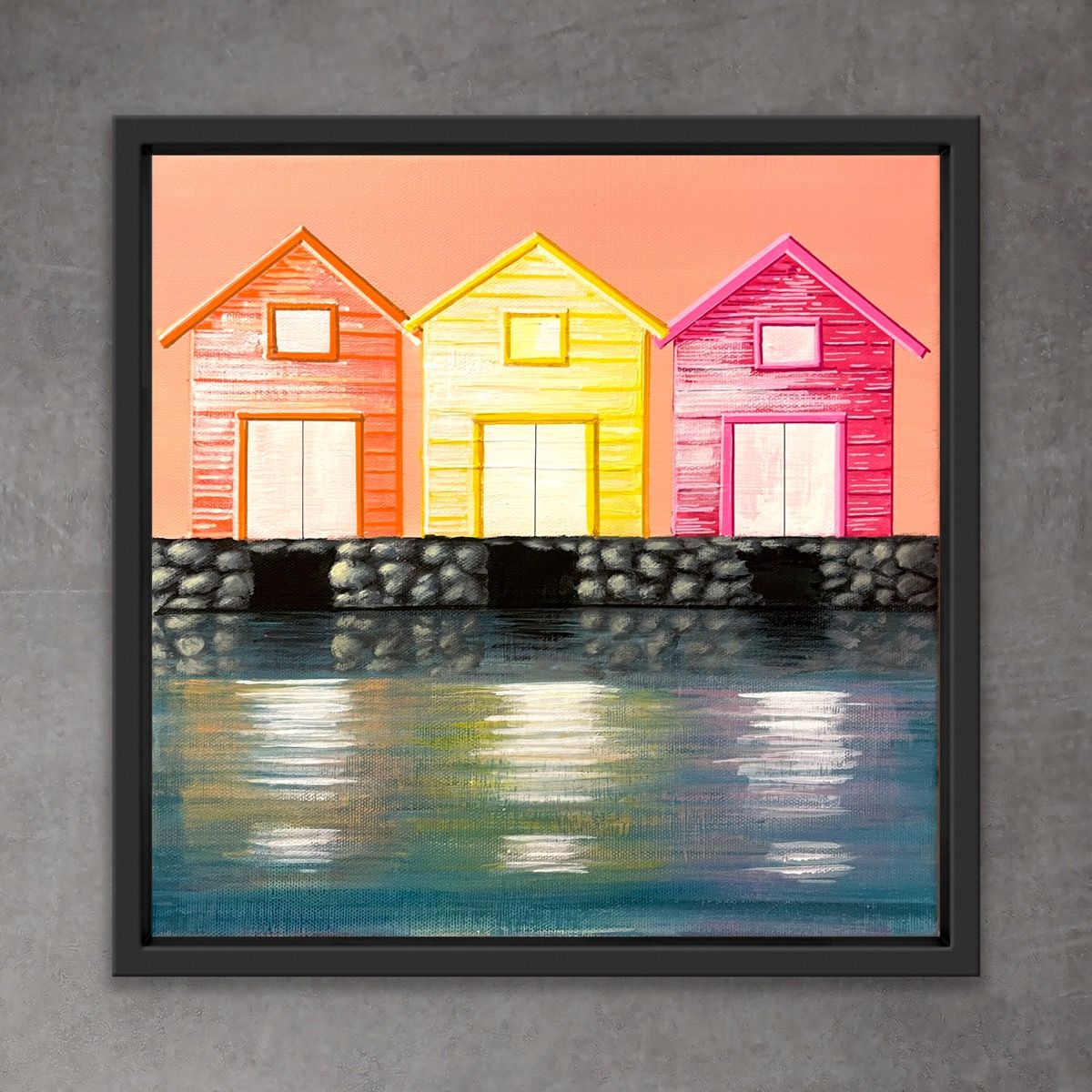 Naust i kveldssol (plakat/print)